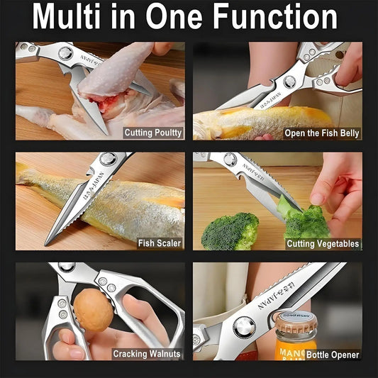 Kitchen Shears For Food All Purpose Kitchen Scissors Stainless Steel Cooking Shears Dishwasher Safe For Poultry Fish Chicken