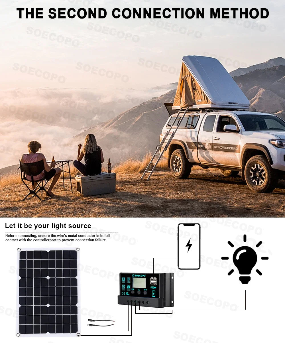 6000W Solar Generator 500W Panel 12V DC to 220V110V Inverter 100A Controller Off-Grid System for RV Camping CE RoHS