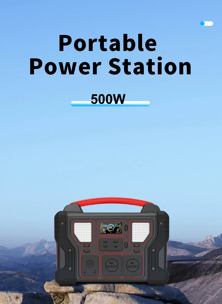300w Sharing Portable Battery Power Station Solar Generator Outdoor Camping Electric Car Fan Mobile Phone