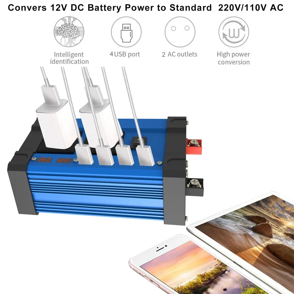 All-in-One 6000W Solar Generator: 600W Panel + MPPT Controller & Dual Voltage Inverter (110V/220V) for Home & RV & Camping