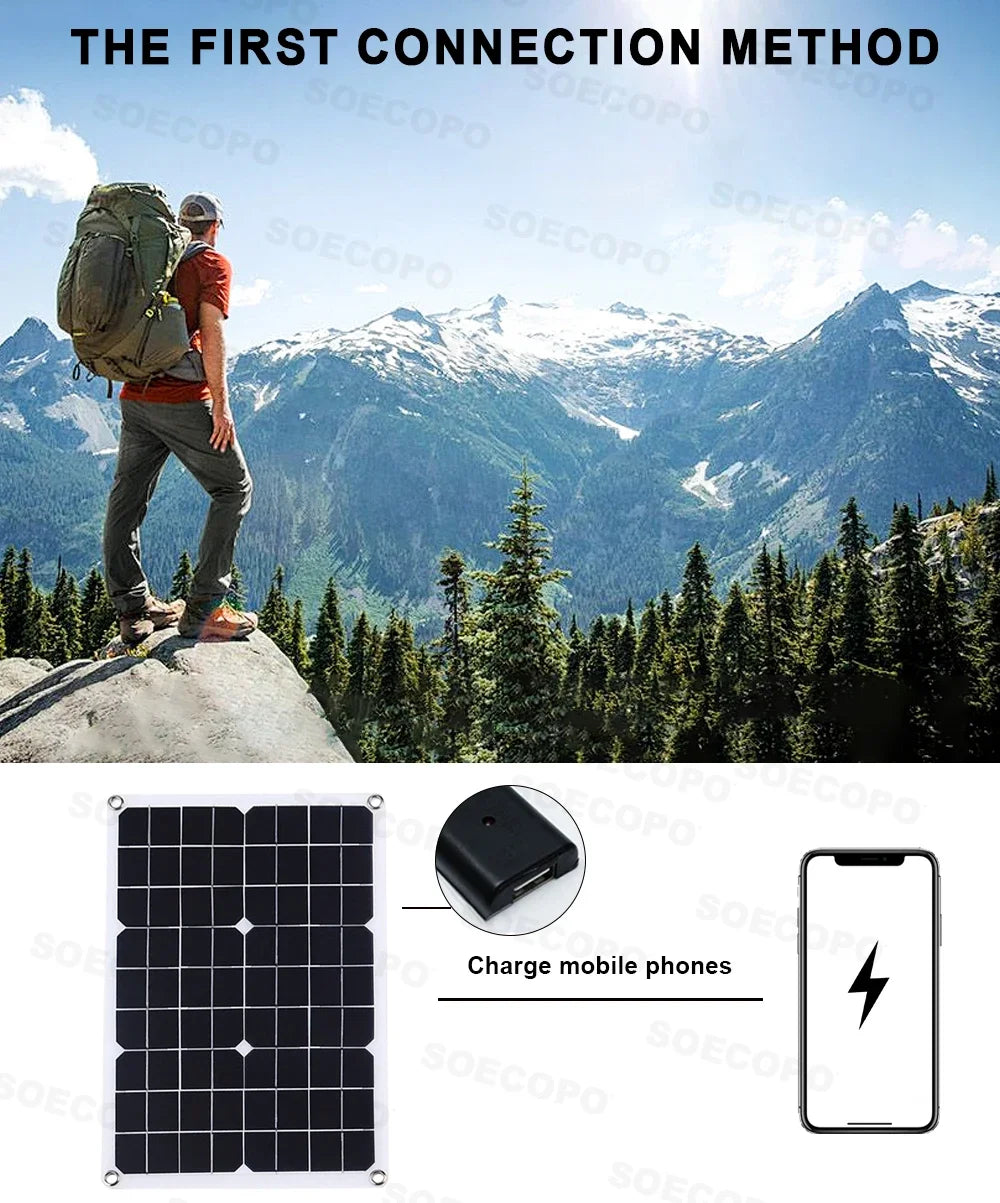 6000W Solar Generator 500W Panel 12V DC to 220V110V Inverter 100A Controller Off-Grid System for RV Camping CE RoHS