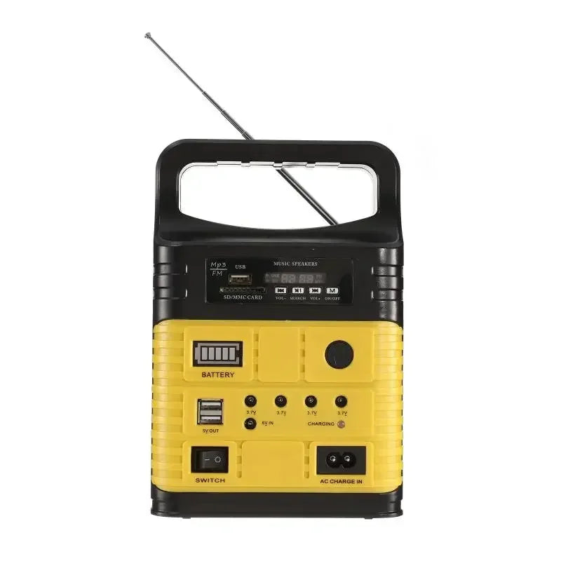 Portable Camping Solar Power Generator System Solar Panels + Radio + 3 Light Bulbs + Remote Control Outdoor Emergency Supply