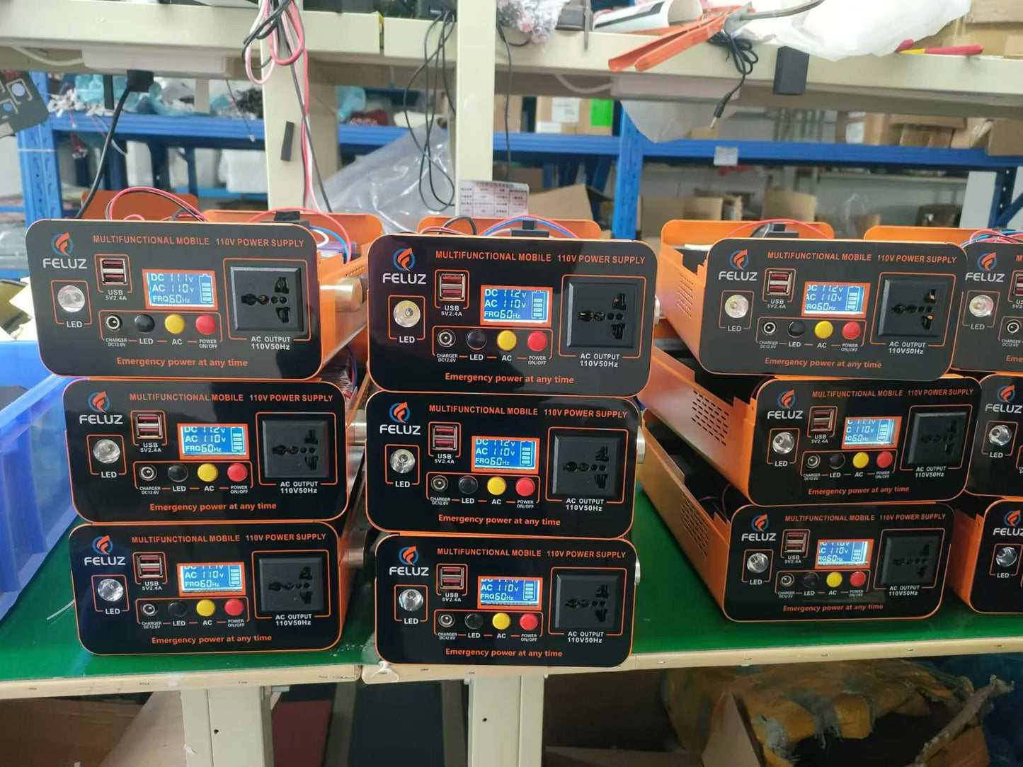 Portable Solar Power Station 1200W 1500W 2000W 1000W 600W 110V 120V 220V AC Output Home Generator with  Lithium Battery