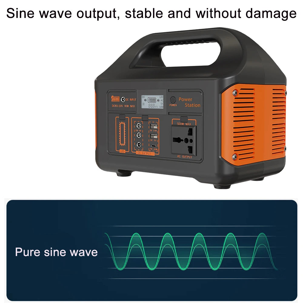 Gaiaray 100W 300W 500W Portable Power Station 461Wh Solar Generator 110V 220V Charging Station Emergency Power Plant for Camping
