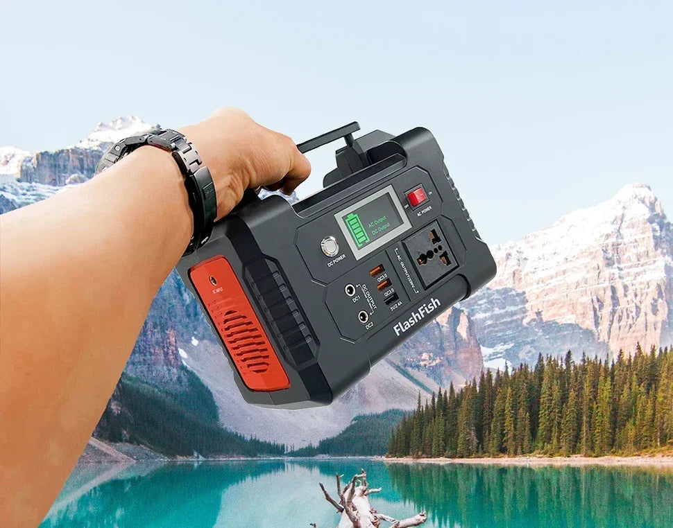 151Wh Solar Generator AC 200W Portable Power Station with18V 60W Foldable Solar Panel Battery Complete Kit Set System Camping