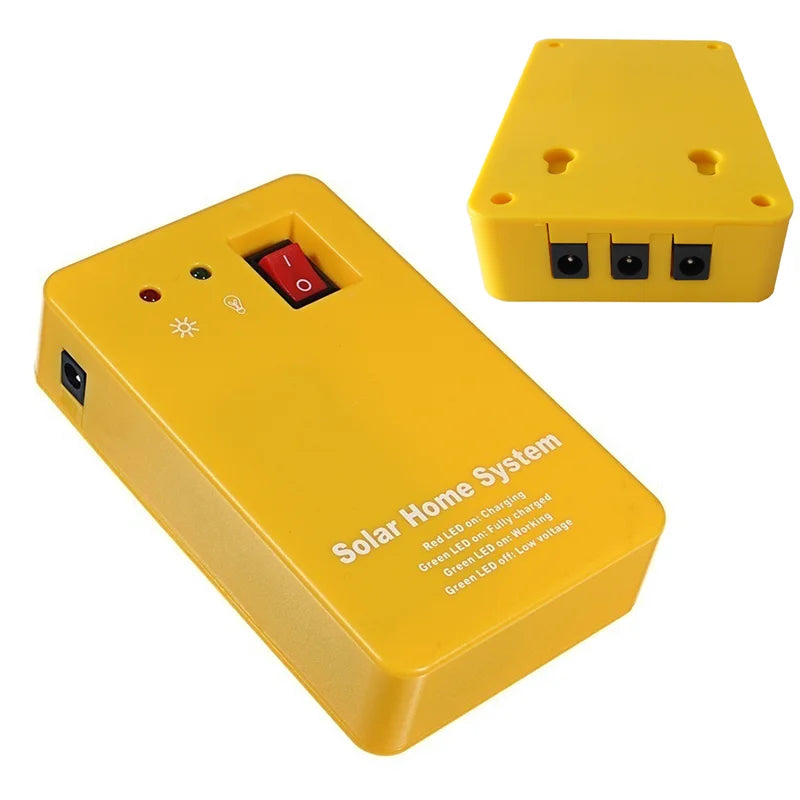 Solar Power Panel Generator Home System Kit With 3 LED Bulbs Solar Lamp Emergency Light 4 Heads USB Charging for Outdoor Garden