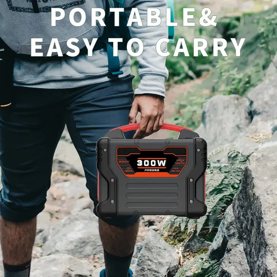 300w Sharing Portable Battery Power Station Solar Generator Outdoor Camping Electric Car Fan Mobile Phone