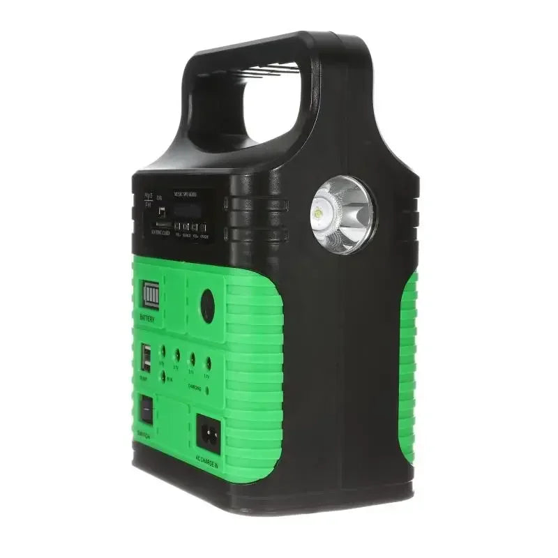 Portable Camping Solar Power Generator System Solar Panels + Radio + 3 Light Bulbs + Remote Control Outdoor Emergency Supply