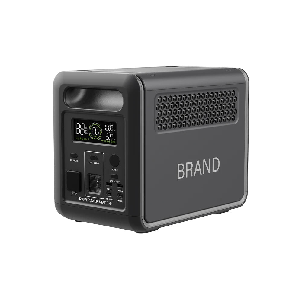1200W Surge 2400W Portable Power Station Solar Generator Home Backup Outdoor Camping  Supply Battery  with UPS Fast Charging