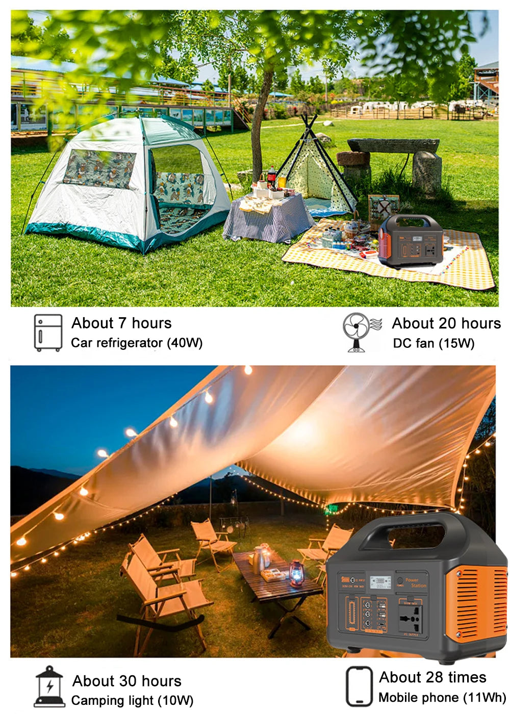 Gaiaray 100W 300W 500W Portable Power Station 461Wh Solar Generator 110V 220V Charging Station Emergency Power Plant for Camping