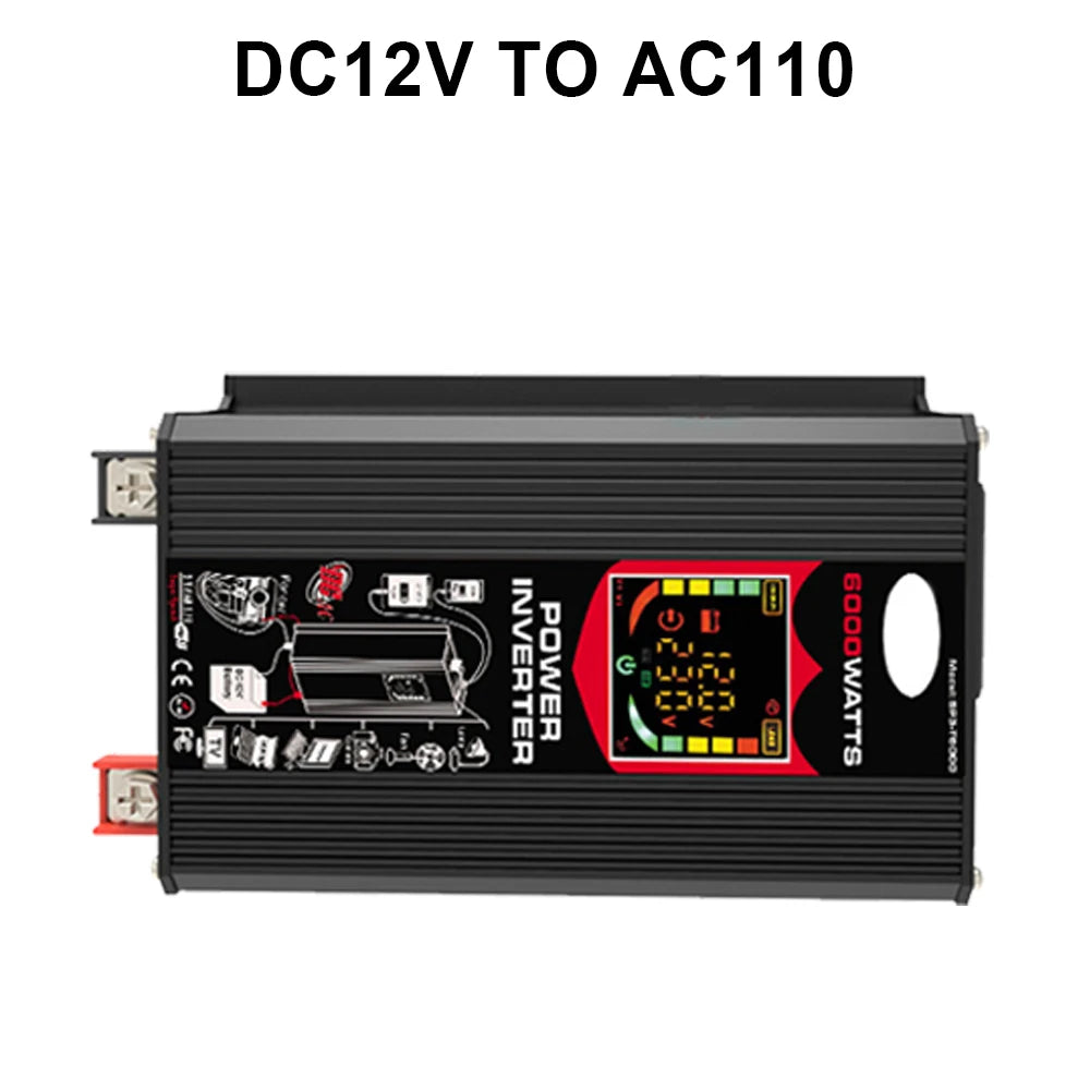 6000W Solar Generator 500W Panel 12V DC to 220V110V Inverter 100A Controller Off-Grid System for RV Camping CE RoHS