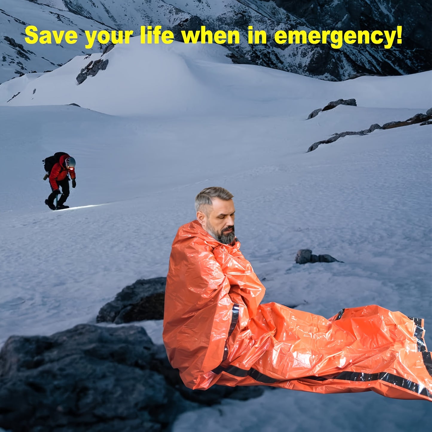 1/2/4pcs Emergency Survival Sleeping Bag - Heavy-Duty High Quality Warm Winter Blanket, Lightweight Compact Outdoor Bed for Hiking,, for Use - Reusable Emergency Shelter with (1/2/4pcs) Whistle